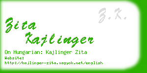 zita kajlinger business card